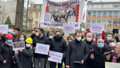 Frankfurt'ta Yusuf Yerkel karşıtı protesto: Madenci tekmeleyen ataşe istemiyoruz