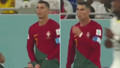 Ronaldo'dan şaşırtan hareket! Şortundan çıkarıp ağzına attı