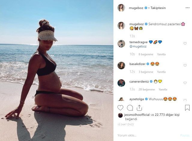 6 aylık hamile Müge Boz'dan bikinili poz - Sayfa 2