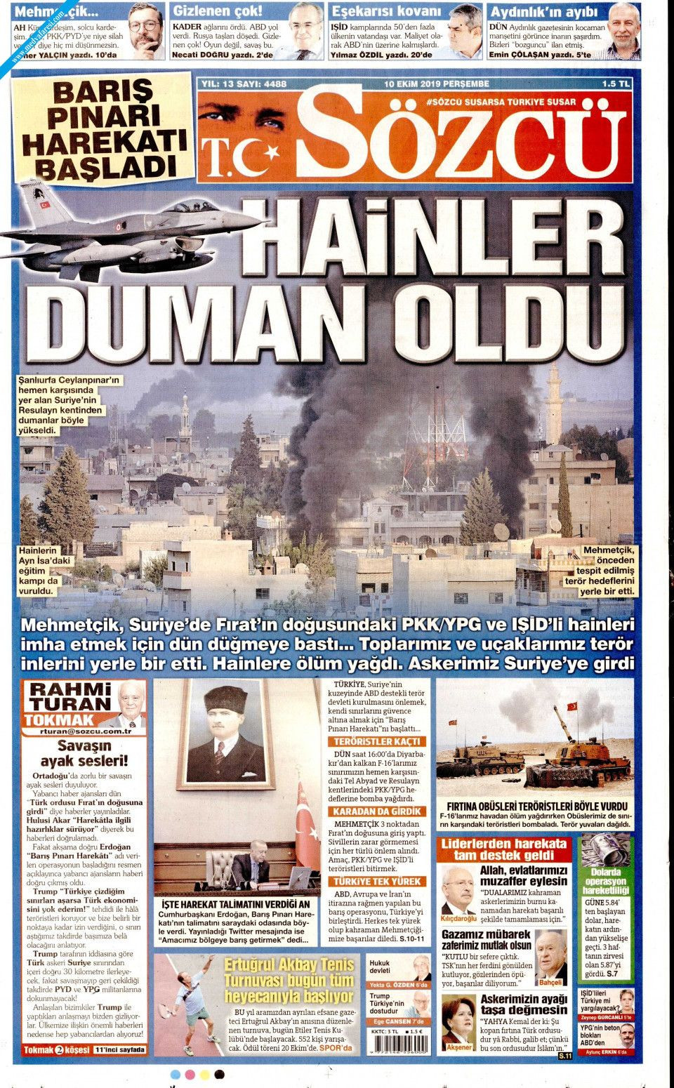 Barış Pınarı Harekatı'nı gazeteler nasıl gördü? - Sayfa 2