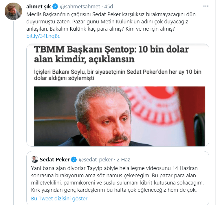 Ahmet Şık’tan Metin Külünk iddiası! ‘Bakalım kaç para almış?’