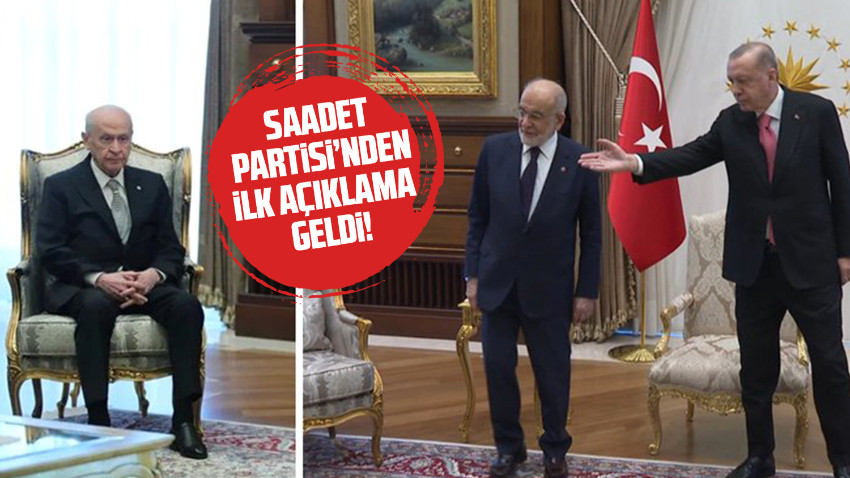 Görüşmeye damga vuran detay! Erdoğan, Karamollaoğlu'nu Bahçeli'nin oturduğu koltuğa oturtmadı!