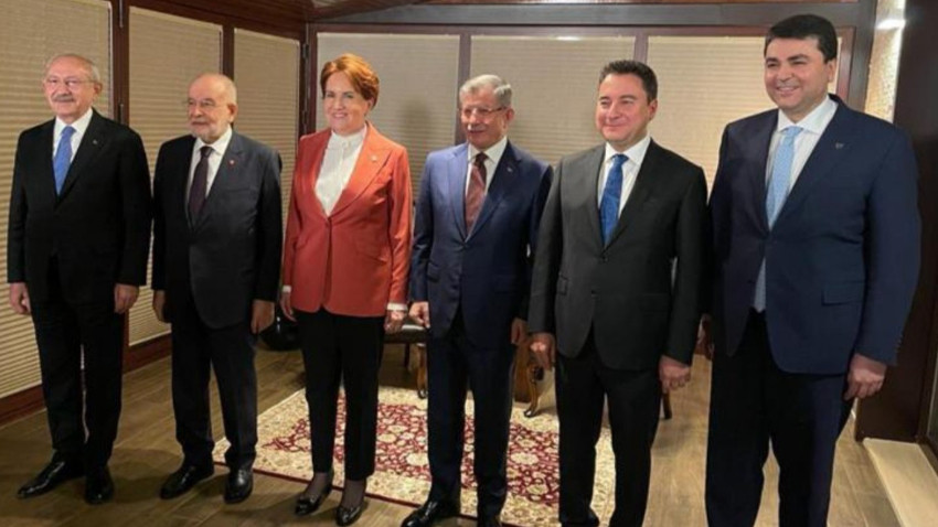 6 partinin liderleri Ankara'da bir araya geldi: İşte tarihi zirveden ilk görüntüler