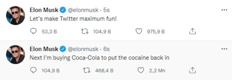 Elon Musk Coca Cola'yı alıp içine kokain koyacak