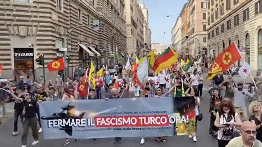 İtalya'nın başkenti Roma'da skandal gösteri! Şehrin belediye başkanı da yürüyüşe katıldı