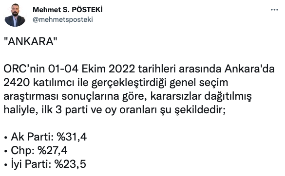 Ankara özelindeki anket kulislere bomba gibi düştü! 2018’deki tablo tersine döndü… - Sayfa 22