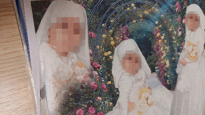 Hiranur Vakfı kurucusunun 6 yaşında evlendirilen kızının gelinlikli fotoğrafı ortaya çıktı