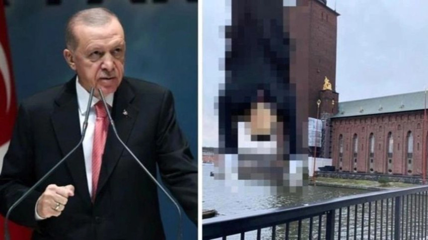 İsveç’te skandal gösteri! Terör yandaşları Erdoğan’ı hedef aldı! AK Parti’den sert tepki