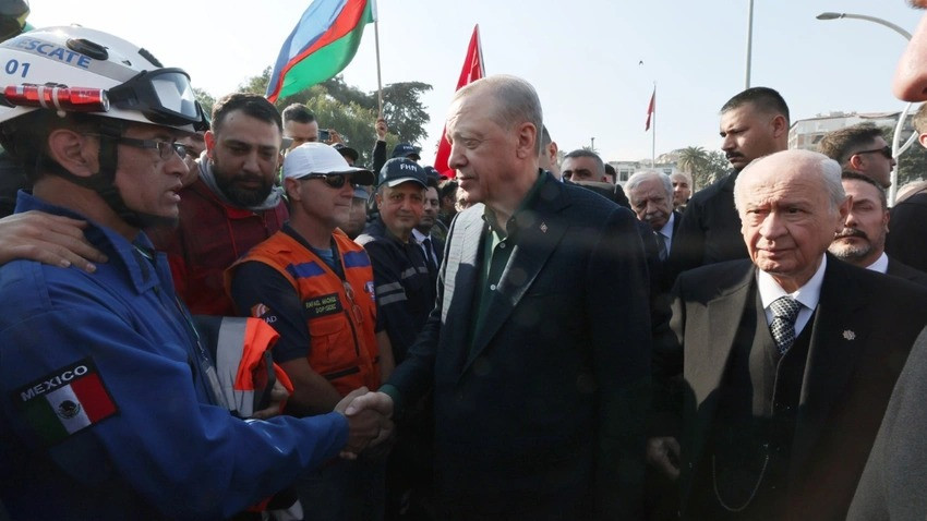 Cumhurbaşkanı Erdoğan ve Devlet Bahçeli deprem bölgesi Hatay'da: TOKİ taksitleri 3 ay ertelendi!