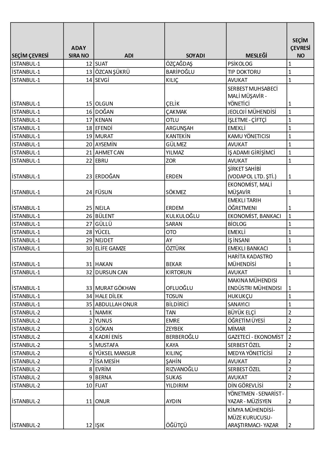 CHP’nin milletvekili aday listesi belli oldu! Dikkat çeken isimler… - Sayfa 48