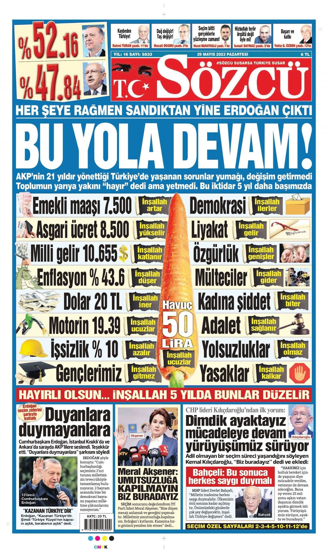 Gazeteler seçimi nasıl gördü? "Her şeye rağmen sandıktan yine Erdoğan çıktı" - Sayfa 2
