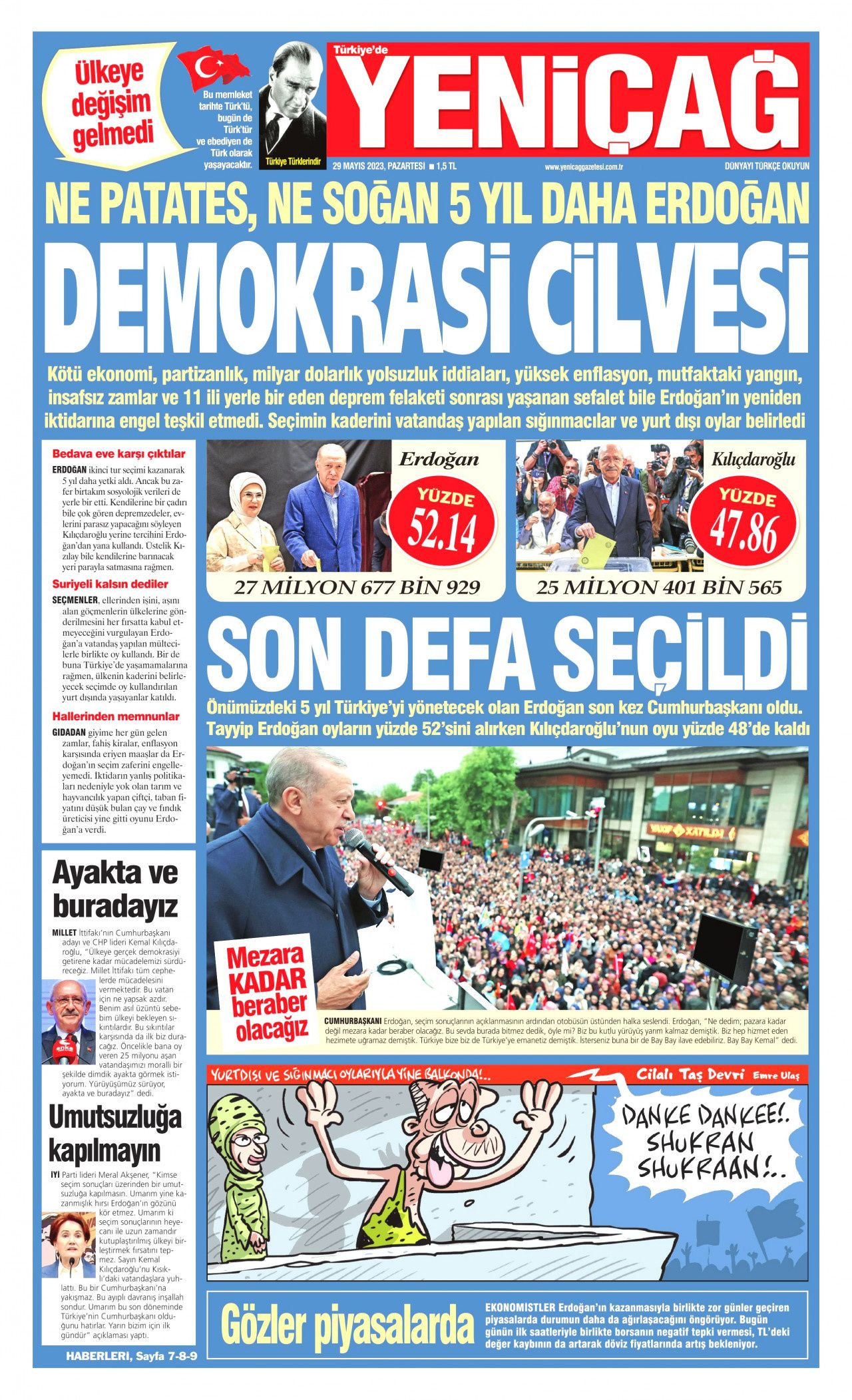 Gazeteler seçimi nasıl gördü? "Her şeye rağmen sandıktan yine Erdoğan çıktı" - Sayfa 4