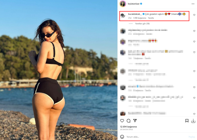 Burak Dakak'tan sevgilisi Leyla Tanlar'ın bikinili pozuna olay yorum: Silsene - Sayfa 4