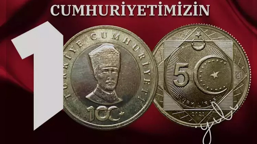 Hazine ve Maliye Bakanlığı duyurdu: Cumhuriyet'in 100'üncü yılına özel hatıra parası