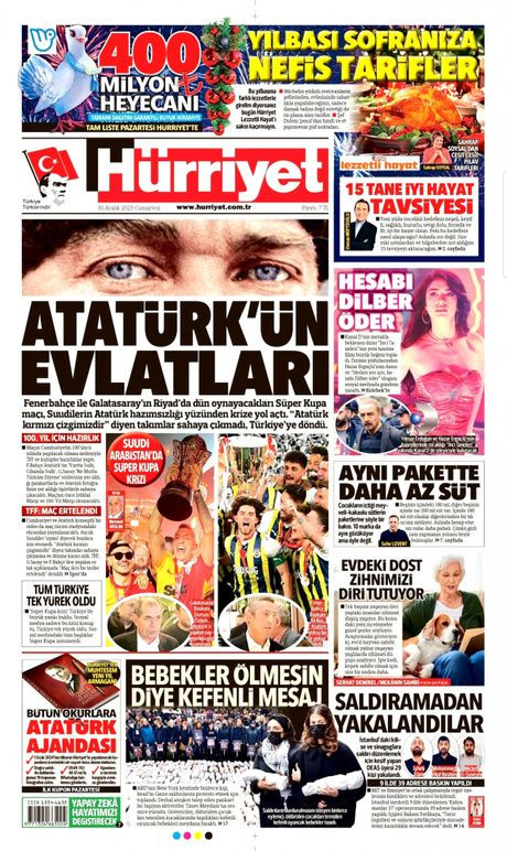 Süper Kupa Finali'nin ertelenmesi, gazete manşetlerinde: Atatürk'ün evlatları! - Sayfa 2