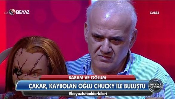 Ahmet Çakar programa Chucky ile çıktı, sosyal medya sallandı! - Sayfa 1